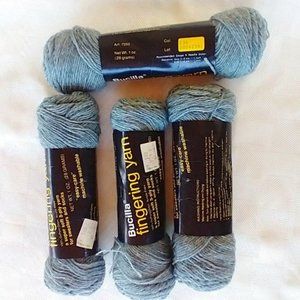 Variegated Grey Fingering Yarn  4 Skeins